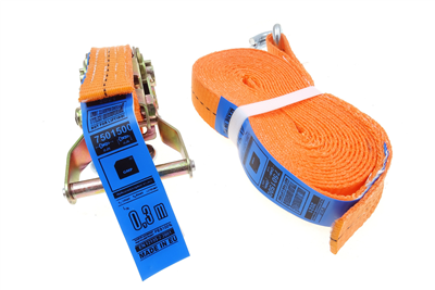 Upínací pás 1,5T/5m/25 mm s ráčnou a háky