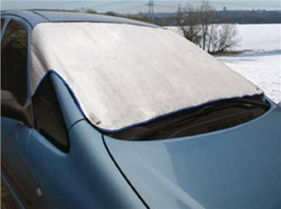 Clona na čelní sklo 204x95 cm, s přísavkami a hliníkovou vrstvou