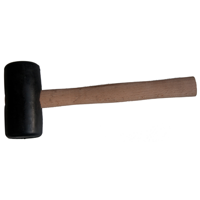Palička gumová černá - dřevěná násada | 65 mm