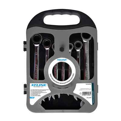 XTLINE Sada ráčnových klíčů, chrom 72 zubů 7 dílů | 8-19 mm, plastový obal