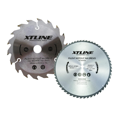 XTLINE Kotouč pilový s SK plátky | 210x1,6x30 mm, 24 zubů