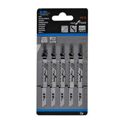 XTLINE Pilové plátky přímočaré | HCS 75 mm, 6 Tpi (1bal/5ks)