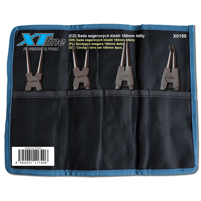 XTLINE Sada segrových kleští 4 díly | 180 mm, texitlní obal