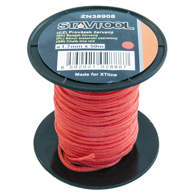 STAVTOOL Provázek | červený 50 m / 1,7 mm
