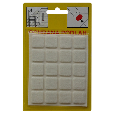 Filcová ochrana samolepící | 107B - bílá 16x92x3 mm