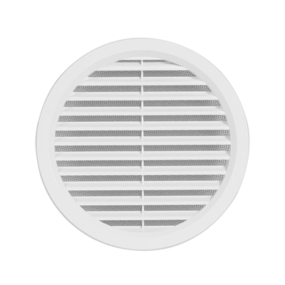 HACO Mřížka větrací bílá kruhová se síťovinou | 100 mm