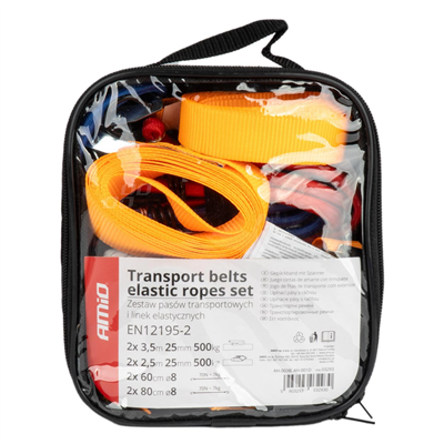 Sada upínacích popruhů a pružných upínačů AMiO-03293