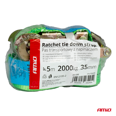 Upínací popruh s ráčnou 2000kg 38mm 5m