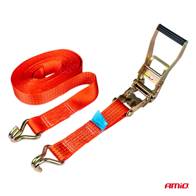 Upínací popruh na kolo 3-bodový s ráčnou 5000kg 50mm 3m AMiO-03317