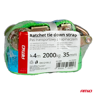 Upínací popruh s ráčnou 2000kg 38mm 4m