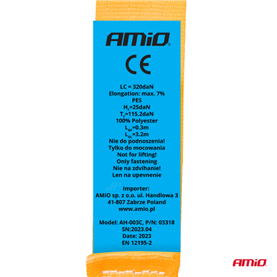 Upínací pásy s ráčnou 640/320kg 25mm 3,5m S-TYPE