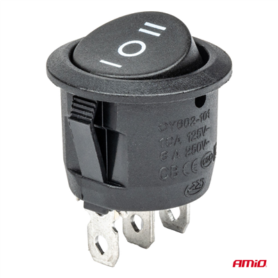 Černý oválný vypínač 12/230V BU03