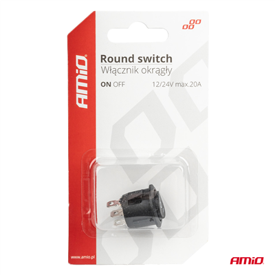 Černý oválný vypínač 12/230V BU03