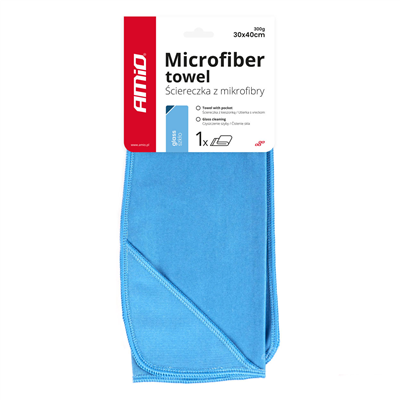 Utěrka na leštění skla z mikrovlákna 30x40cm AMIO-03731