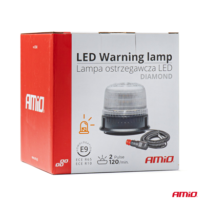 Výstražný maják W25m Magnetický / 3 šrouby R65 R10 24LED 12/24V IP66