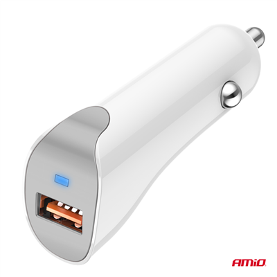 Nabíječka do auta USB-A 2.1A 12/24V AMiO-03873
