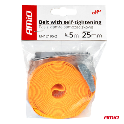 Pás se samoutahovací přezkou 5m x 25mm AMiO-03292