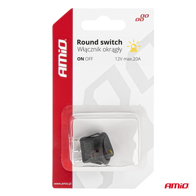 Kolébkový kulatý spínač se žlutým podsvícením AMIO-03962