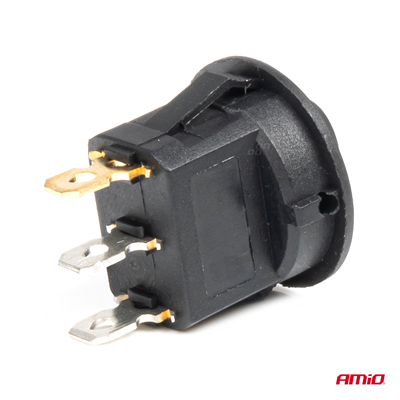 Kolébkový kulatý spínač se žlutým podsvícením AMIO-03962