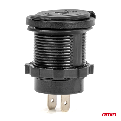 Vodotěsná nabíječka s modrým LED indikátorem 4.2A 2xUSB 12/24V AMiO-04217