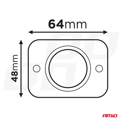 Vodotěsná nabíječka na telefon čtvercového tvaru s ČERVENÝM LED podsvícením 2xUSB 12/24V AMiO-04230