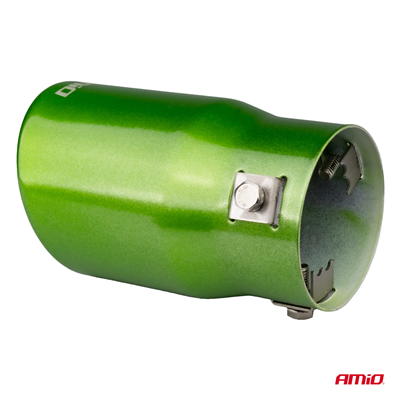 Koncovka výfuku z nerezové oceli zelená AMIO-04071