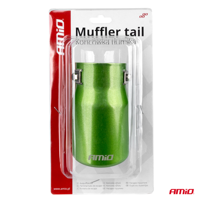 Koncovka výfuku z nerezové oceli zelená AMIO-04071