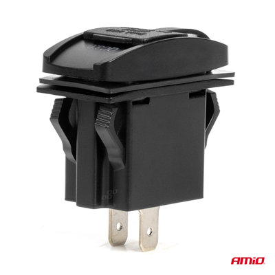 Vodotěsná nabíječka na telefon ve tvaru lodi s ČERVENÝM LED podsvícením USB + USB C QC3.0 12/24V AMiO-04229