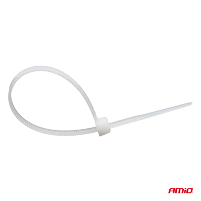 Upínací pásky bílé 3,6 x 300 mm 100 ks. AMIO-04309