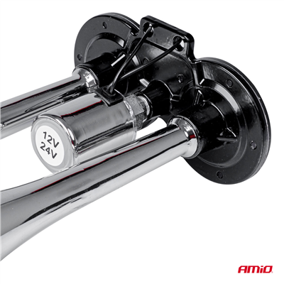 Klakson fanfára 2-tónová 12-24V AMIO-03617