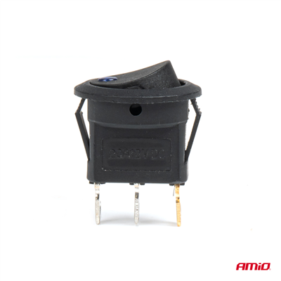 Kolébkový kulatý spínač s modrým podsvícením AMIO-03963