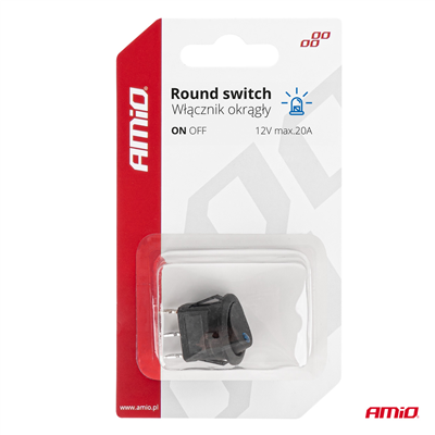 Kolébkový kulatý spínač s modrým podsvícením AMIO-03963