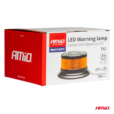 LED výstražný maják W28B 12V 24V AMiO-04106