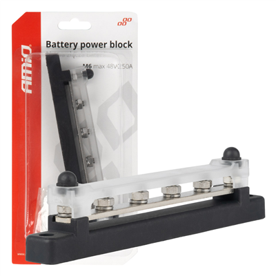 Uzemňovací rozvaděč plus přípojnice M6 12V - 48V 150A AMiO-03808