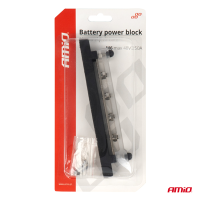 Uzemňovací rozvaděč plus přípojnice M6 12V - 48V 150A AMiO-03808