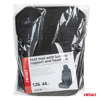 Podložka na sedadlo s opěrkou hlavy a beder AMIO-03650