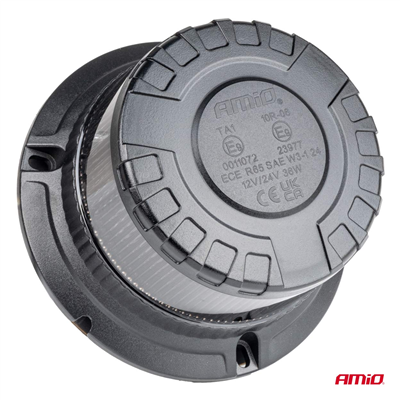 Výstražný LED maják W28M 12V 24V AMIO-04108