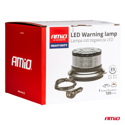 Výstražný LED maják W28M 12V 24V AMIO-04108