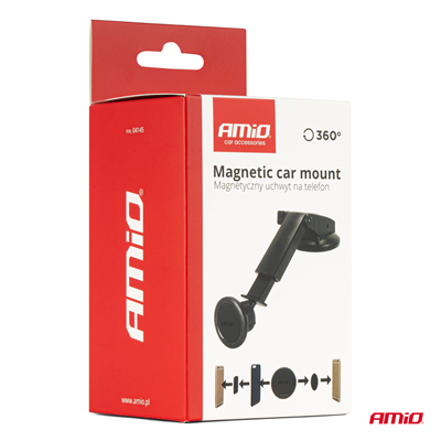 Magnetický nastavitelný držák telefonu na přední sklo AMiO-04145