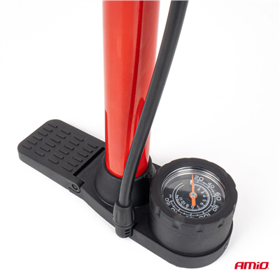 Ruční kovová pumpa s manometrem MINI PU08 AMiO-04343