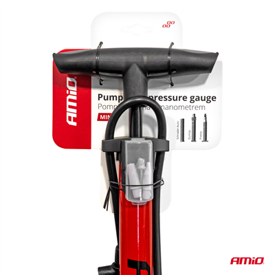 Ruční kovová pumpa s manometrem MINI PU08 AMiO-04343