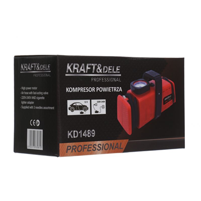Kraft&Dele KD1489, Mini kompresor do auta, 12/230V