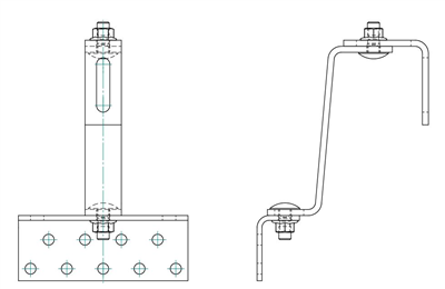 Nastavitelný montážní střešní hák VARIO
