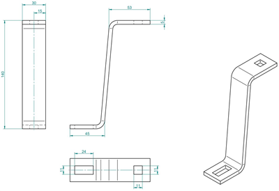 Nastavitelný montážní střešní hák VARIO