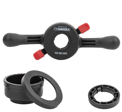 Haweka 14-00-82, Rychloupínací matice pro vyvažovačky s přítlačnou podložkou, 38x3 mm