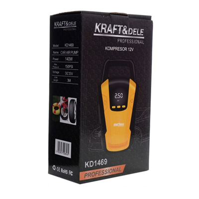 Kraft&Dele KD1469, Kompresor do auta | 12V | 140W