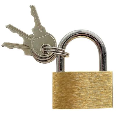 Zámek visací mosazný, 30 mm