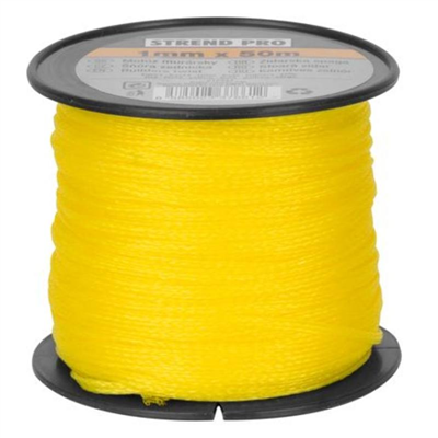 Provázek stavební pletený 1,7 mm, L-50 m, žlutý, Strend Pro
