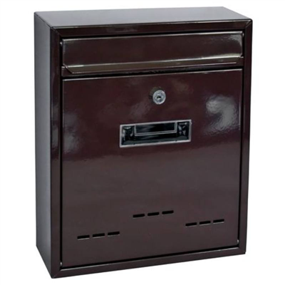 Schránka poštovní, FLATBLOCK 260 x 90 x 310 mm, hnědá