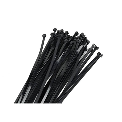 Pásky vázací, 250 x 4,8 mm, 50 ks, černá